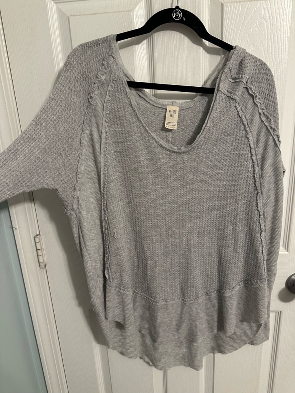 We The Free Light Gray Long Sleeve Thermal Top